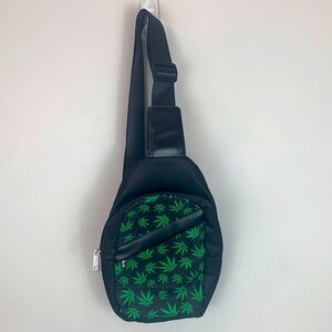 Cannabis Crossbody Travel Backpack Shoulder Pack Sling Bag NWT